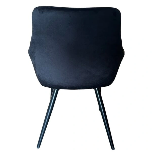 Καρέκλα Τραπεζαρίας ArteLibre FLORITA Μαύρο Βελούδο/Μέταλλο 55x57x84cm