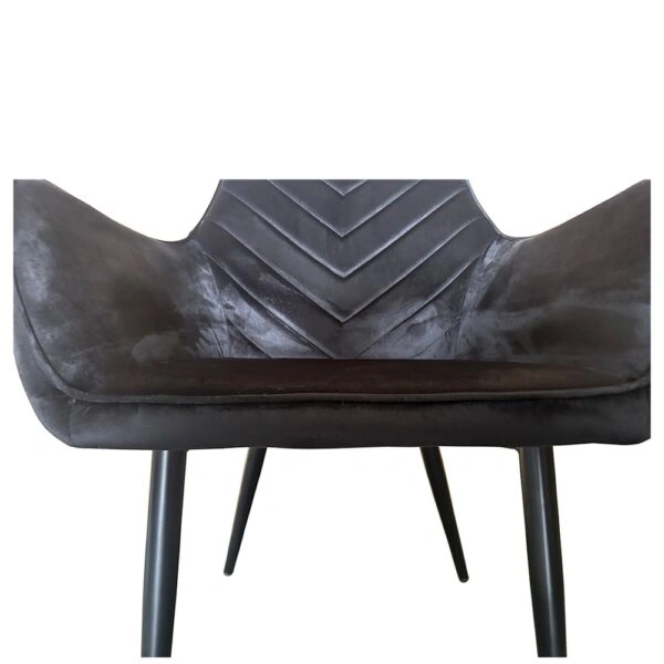 Καρέκλα Τραπεζαρίας ArteLibre FLORITA Μαύρο Βελούδο/Μέταλλο 55x57x84cm