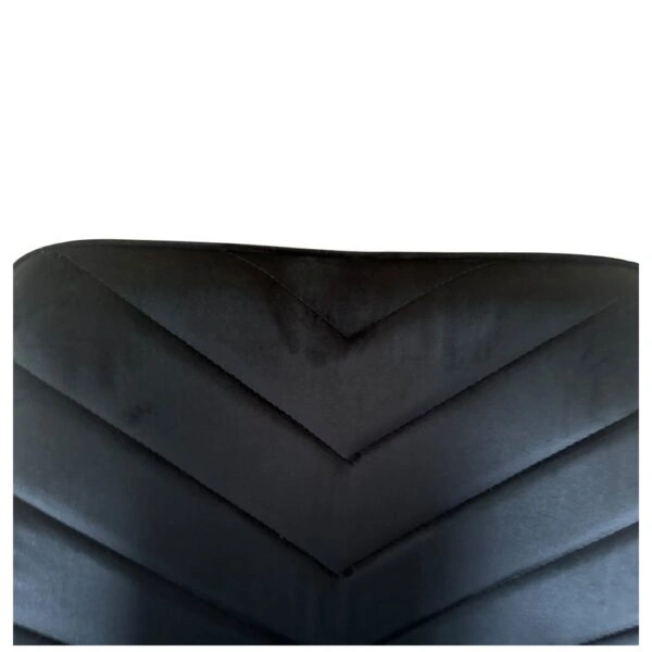 Καρέκλα Τραπεζαρίας ArteLibre FLORITA Μαύρο Βελούδο/Μέταλλο 55x57x84cm