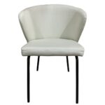 Καρέκλα Τραπεζαρίας ArteLibre JACARANDA Μπεζ/Μαύρο Ύφασμα/Μέταλλο 56x56x76cm