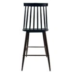 Σκαμπό Bar ArteLibre MARANTA Μαύρο/Καρυδί PP/Μέταλλο 45x46x97cm