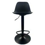 Σκαμπό Bar ArteLibre AMADA Μαύρο PP/Μέταλλο 41x40x79-89cm