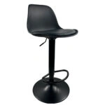 Σκαμπό Bar ArteLibre AMADA Μαύρο PP/Μέταλλο 41x40x79-89cm