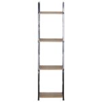 Ραφιέρα ArteLibre DARROW Με 4 Ράφια Δρυς/Μαύρο Μοριοσανίδα/Μέταλλο 29.1x23.5x112cm