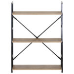 Ραφιέρα ArteLibre DARROW Με 3 Ράφια Δρυς/Μαύρο Μοριοσανίδα/Μέταλλο 58.6x23.5x80cm