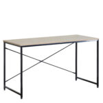 Γραφείο ArteLibre IVERTON Δρυς/Μαύρο Μοριοσανίδα/Μέταλλο 120x60x70cm