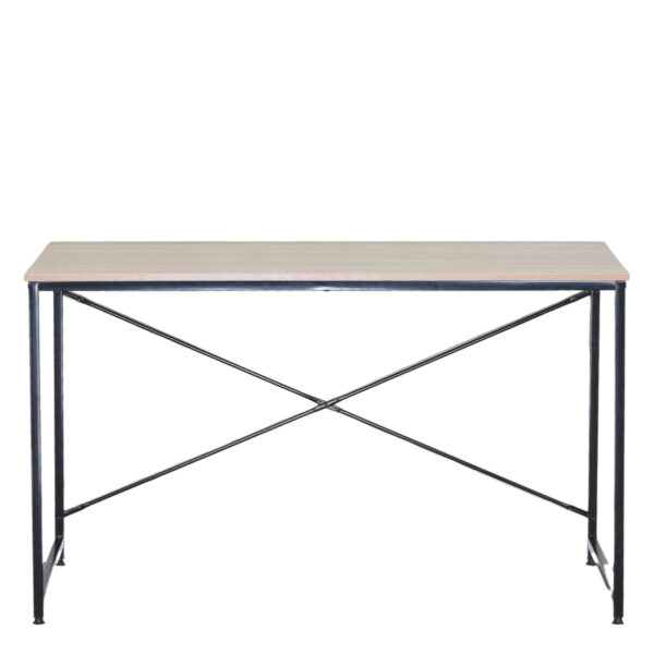 Γραφείο ArteLibre IVERTON Δρυς/Μαύρο Μοριοσανίδα/Μέταλλο 120x60x70cm