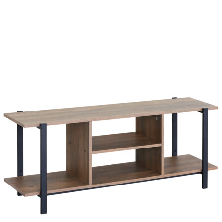 Έπιπλο Τηλεόρασης ArteLibre PENWYN Καφέ/Μαύρο Μοριοσανίδα/Μέταλλο 120x35x46cm