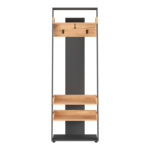 Έπιπλο εισόδου Sciove  σε ανθρακί-φυσική απόχρωση 70x40x200εκ