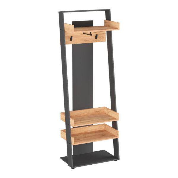 Έπιπλο εισόδου Sciove  σε ανθρακί-φυσική απόχρωση 70x40x200εκ