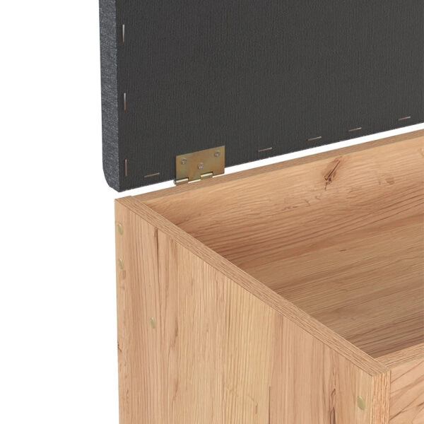 Έπιπλο εισόδου- σκαμπό- παπουτσοθήκη Oriental  σε oak απόχρωση 100x37.2x50εκ