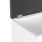 Έπιπλο εισόδου- σκαμπό- παπουτσοθήκη Oriental σε λευκή απόχρωση 100x37.2x50εκ