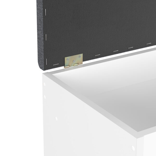 Έπιπλο εισόδου- σκαμπό- παπουτσοθήκη Oriental σε λευκή απόχρωση 100x37.2x50εκ