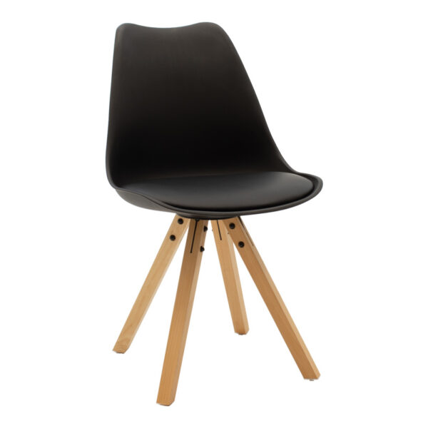 Τραπεζαρία Manka I-Caron  σετ 3τεμ σε sonoma-μαύρη απόχρωση 80x80x77εκ