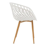 Τραπεζαρία Manka-Ezra σετ 3τεμ σε λευκή απόχρωση 80x80x77εκ