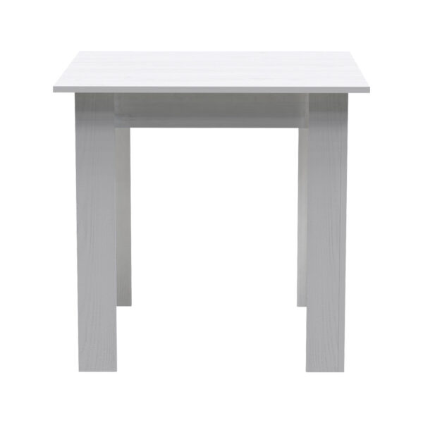 Τραπεζαρία Manka-Ezra σετ 3τεμ σε λευκή απόχρωση 80x80x77εκ