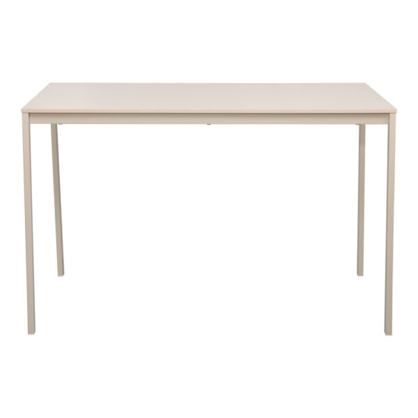 Τραπέζι Faragio  μέταλλο σε μπεζ απόχρωση με γκρι μεταλλικά πόδια 120x75x75εκ