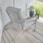 Artekko Alu Πολυθρόνα Αλουμινίου Με Λευκά Μαξιλάρια (70x95x76)cm