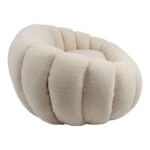 Καναπές 2θέσιος Yannick  μπουκλέ ύφασμα σε μπεζ απόχρωση 148x92x62εκ