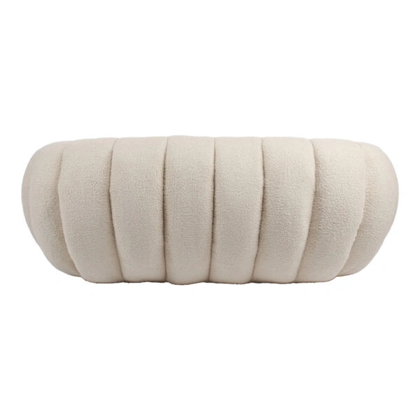 Καναπές 2θέσιος Yannick  μπουκλέ ύφασμα σε μπεζ απόχρωση 148x92x62εκ