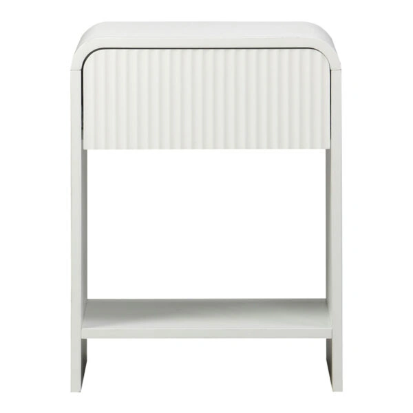 Κομοδίνο Lemperto MDF σε λευκή απόχρωση 40x40x53εκ