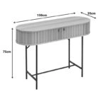 Κονσόλα Zakro  MDF-μέταλλο σε oak απόχρωση 80x30x70εκ