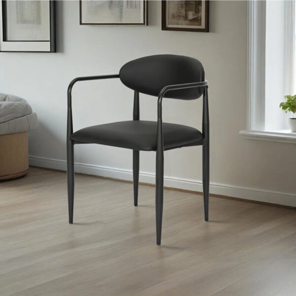 Πολυθρόνα Kalone pu σε μαύρη απόχρωση 56x55x78εκ