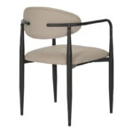 Πολυθρόνα Kalone  pu σε γκρι-μπεζ απόχρωση 56x55x78εκ