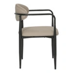 Πολυθρόνα Kalone  pu σε γκρι-μπεζ απόχρωση 56x55x78εκ