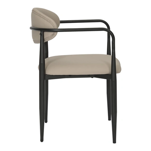 Πολυθρόνα Kalone  pu σε γκρι-μπεζ απόχρωση 56x55x78εκ