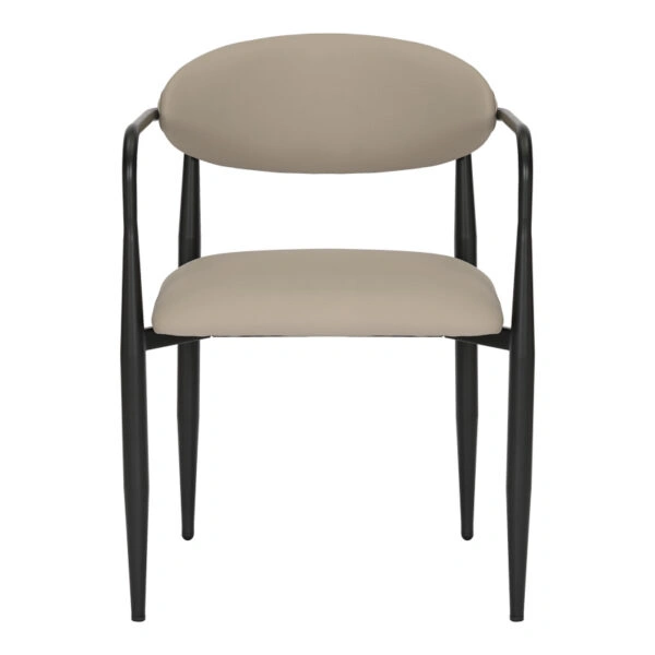 Πολυθρόνα Kalone  pu σε γκρι-μπεζ απόχρωση 56x55x78εκ