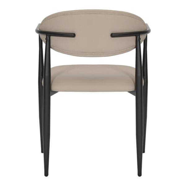 Πολυθρόνα Kalone  pu σε γκρι-μπεζ απόχρωση 56x55x78εκ