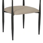 Πολυθρόνα Kalone  pu σε γκρι-μπεζ απόχρωση 56x55x78εκ