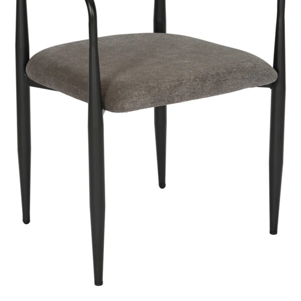 Πολυθρόνα Kalone  ύφασμα σε ανθρακί απόχρωση 56x55x78εκ