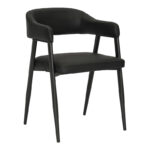 Πολυθρόνα Sezan  pu σε μαύρη απόχρωση 56x55x78εκ