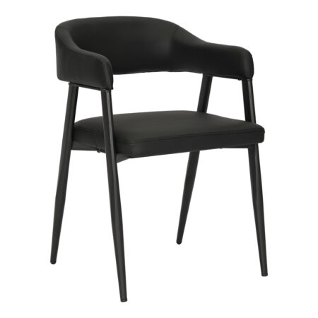 Πολυθρόνα Sezan  pu σε μαύρη απόχρωση 56x55x78εκ