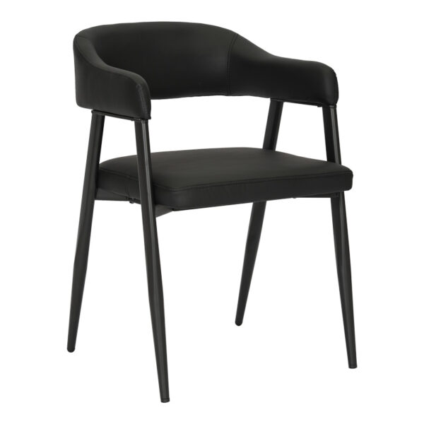 Πολυθρόνα Sezan  pu σε μαύρη απόχρωση 56x55x78εκ