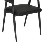 Πολυθρόνα Sezan  pu σε μαύρη απόχρωση 56x55x78εκ