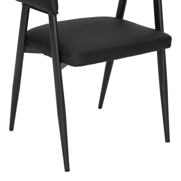 Πολυθρόνα Sezan  pu σε μαύρη απόχρωση 56x55x78εκ