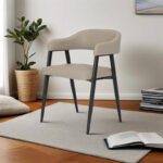 Πολυθρόνα Sezan  pu σε γκρι-μπεζ απόχρωση 56x55x78εκ