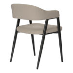 Πολυθρόνα Sezan  pu σε γκρι-μπεζ απόχρωση 56x55x78εκ