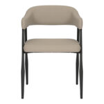 Πολυθρόνα Sezan  pu σε γκρι-μπεζ απόχρωση 56x55x78εκ