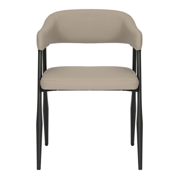 Πολυθρόνα Sezan  pu σε γκρι-μπεζ απόχρωση 56x55x78εκ