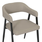 Πολυθρόνα Sezan  pu σε γκρι-μπεζ απόχρωση 56x55x78εκ