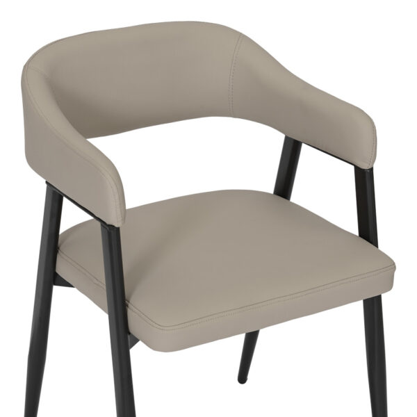 Πολυθρόνα Sezan  pu σε γκρι-μπεζ απόχρωση 56x55x78εκ