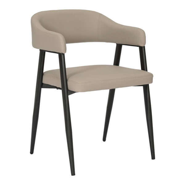 Πολυθρόνα Sezan  pu σε γκρι-μπεζ απόχρωση 56x55x78εκ