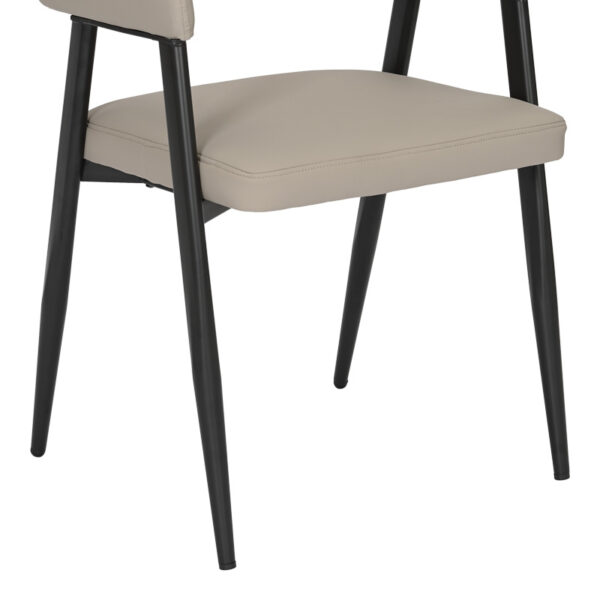 Πολυθρόνα Sezan  pu σε γκρι-μπεζ απόχρωση 56x55x78εκ