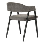 Πολυθρόνα Sezan  ύφασμα σε ανθρακί απόχρωση 56x55x78εκ