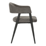 Πολυθρόνα Sezan  ύφασμα σε ανθρακί απόχρωση 56x55x78εκ