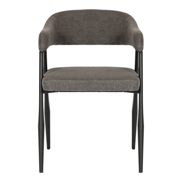 Πολυθρόνα Sezan  ύφασμα σε ανθρακί απόχρωση 56x55x78εκ